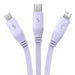 Charging Cable 3w1 Baseus USB to USB-C USB-M Lightning 3,5A 1,1m (purple) - Combo Cables<<<USB cables<<<GSM