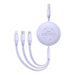 Charging Cable 3w1 Baseus USB to USB-C USB-M Lightning 3,5A 1,1m (purple) - Combo Cables<<<USB cables<<<GSM