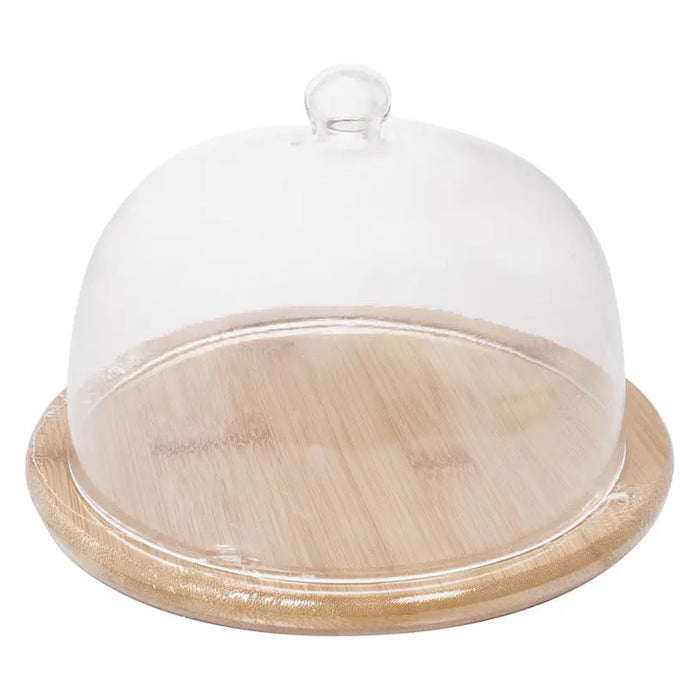 CHEESE PLATE GLASS LID 24CM Z1486 ZOKURA - Сервизи чаши и чинии<<<Домашни потреби<<<Кухня<<<Praktiker