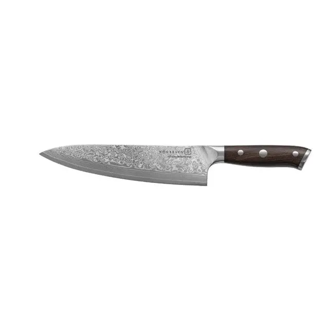 Chef Kohersen Elegance Ebony Wood Chef’s knife Damascus steel 21.6 cm - Cutlery and cooking utensilsAGD-SZT<<<Home
