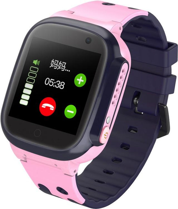 Children smart watch WP41 waterproof IP67 real GPS chip tracker camera SOS button - pink - Smart Watches