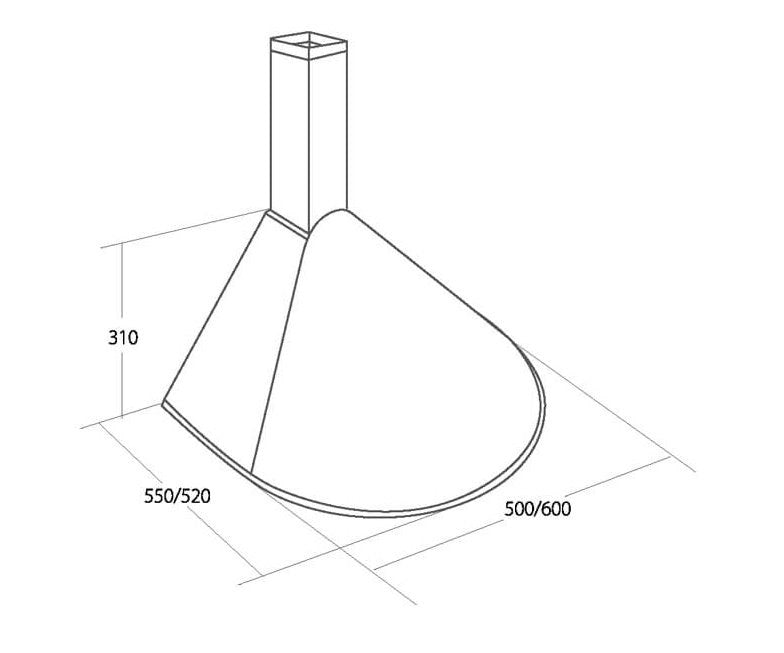 Chimney Kitchen Hood Akpo WK-5 Rondo Turbo 60 Inox - Cooker hoodsAGD-OKA<<<Home Appliance - ProductsAGD<<<ActionPL