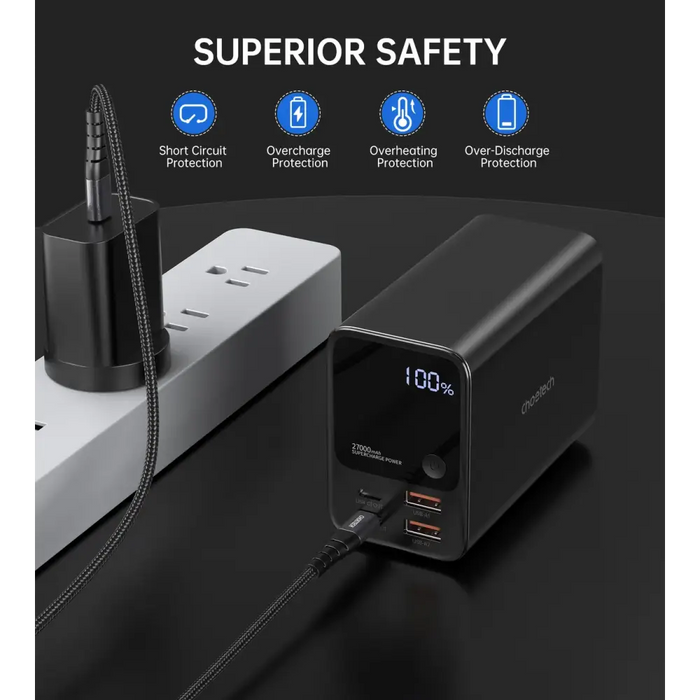 Choetech B635BK USB-A / USB-C Powerbank 22.5W 27000mAh - black - Powerbanks<<<HurtelXML