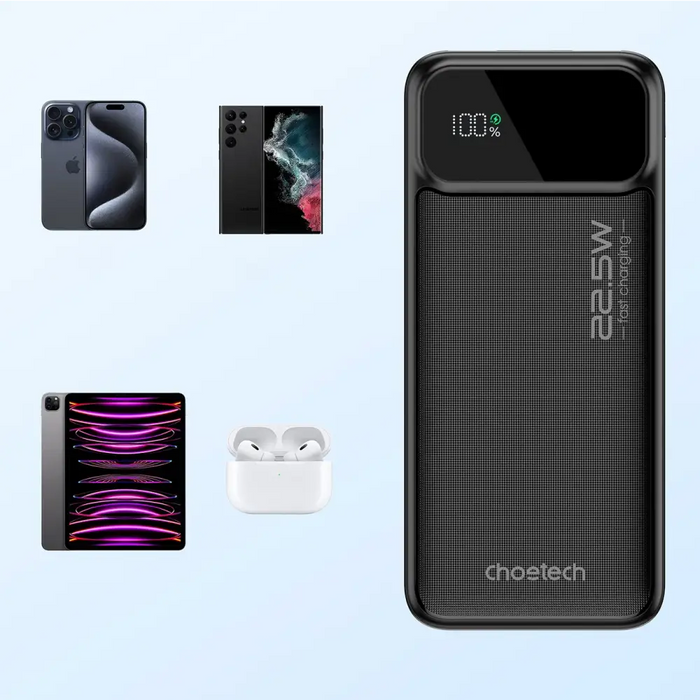 Choetech B730 30000mAh 22.5W PD powerbank (black) - Powerbanks<<<Energy<<<InnproXML&&&Powerbanki<<<HurtelXML