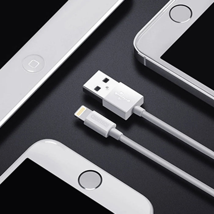 Choetech certified USB-A cable - Lightning MFI 1.8m white (IP0027) - Cell phone cables<<<HurtelXML
