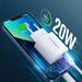 Choetech charger set Q5004 20W PD iPhone 12/13 white (2pcs) - Cell phone USB charger<<<HurtelXML