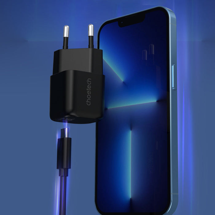 Choetech GaN USB charger Type C PD 30W black (PD5007) - Cell phone USB charger<<<HurtelXML