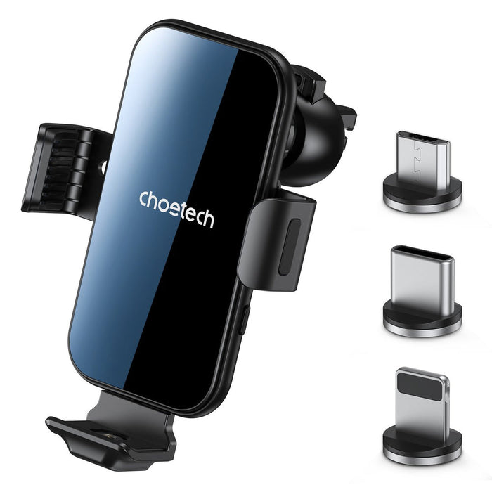 Choetech induction charger with holder + magnetic tips black (T201-F) - Cell phone holders<<<HurtelXML
