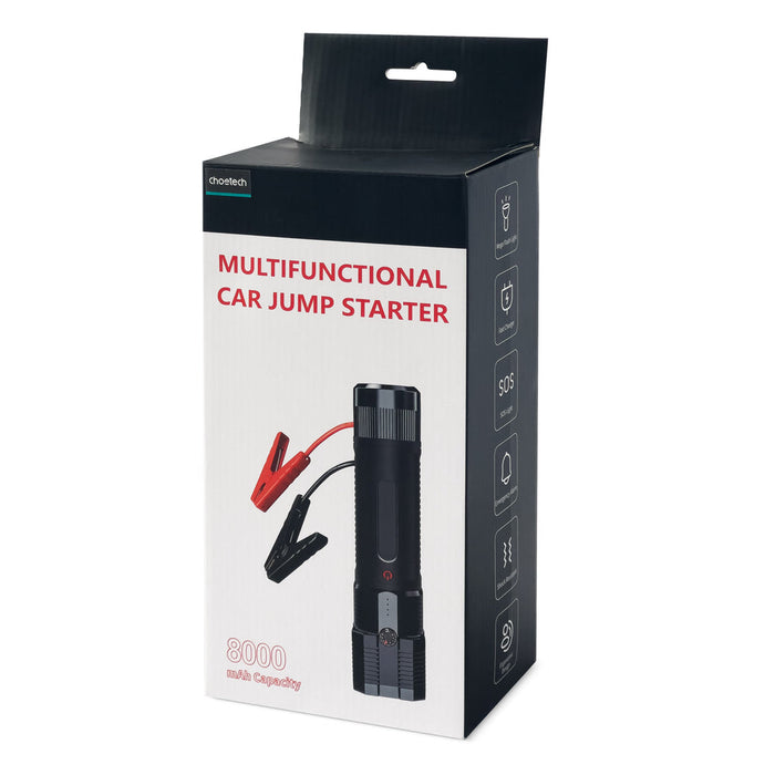 Choetech Jump Starter with Powerbank 8000mAh - LED Flashlight (TC0016) - Black - Cell phone USB charger<<<HurtelXML