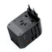 Choetech PD6041 USB-C USB-A PD 30W Travel Charger with 4 Plugs USA EU UK AU - Black - Cell phone USB charger<<<HurtelXML