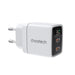 Choetech PD6051 2x USB-C PD 35W GaN wall charger with display - white - Cell phone USB charger<<<HurtelXML
