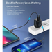 Choetech PD6051 USB-C USB-C PD 35W GaN wall charger with display - black - Cell phone USB charger<<<HurtelXML