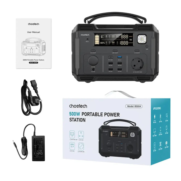 Choetech portable power bank 484Wh 500W black (BS004) - Powerbanks<<<HurtelXML