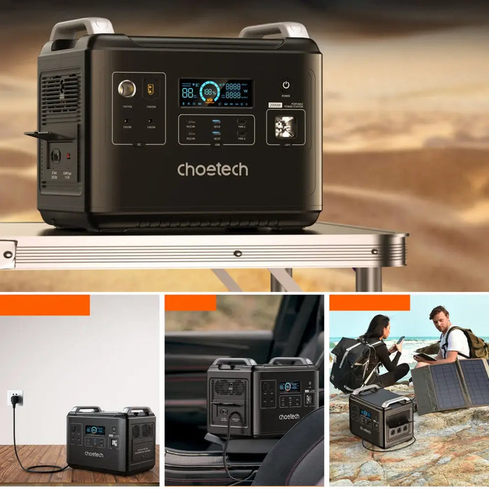 Choetech portable power station LiFePO4 1997Wh 2000W power bank black (BS006 Super Mini) - Powerbanks<<<HurtelXML