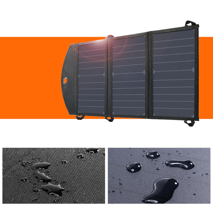 Choetech SC001 solar foldable charger 19W 2x USB-A - black - Cell phone USB charger<<<HurtelXML