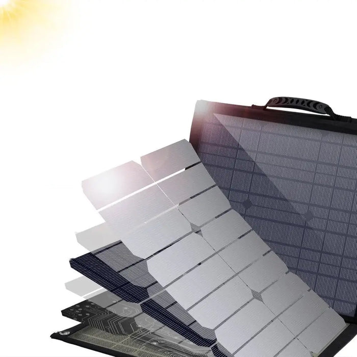 Choetech SC007 80W foldable solar charger (black) - Cell phone USB charger<<<HurtelXML&&&Powerbanks<<<Energy<<<InnproXML