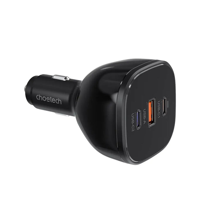 Choetech TC0024 car charger 160W 2x USB-C PD 3.1 1x USB-A - black - Cell phone USB charger<<<HurtelXML