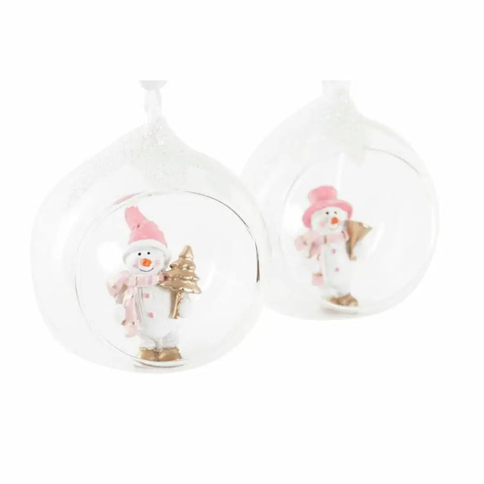 Christmas bauble DKD Home Decor Crystal Resin (7 x 6 x 8 cm) (4 Units) - Декорация и Осветление<<<Дом