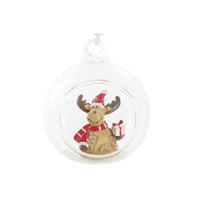 Christmas bauble DKD Home Decor Crystal Resin Reindeer (7 x 6 x 8 cm) (4 Units) - Декорация и Осветление<<<Дом