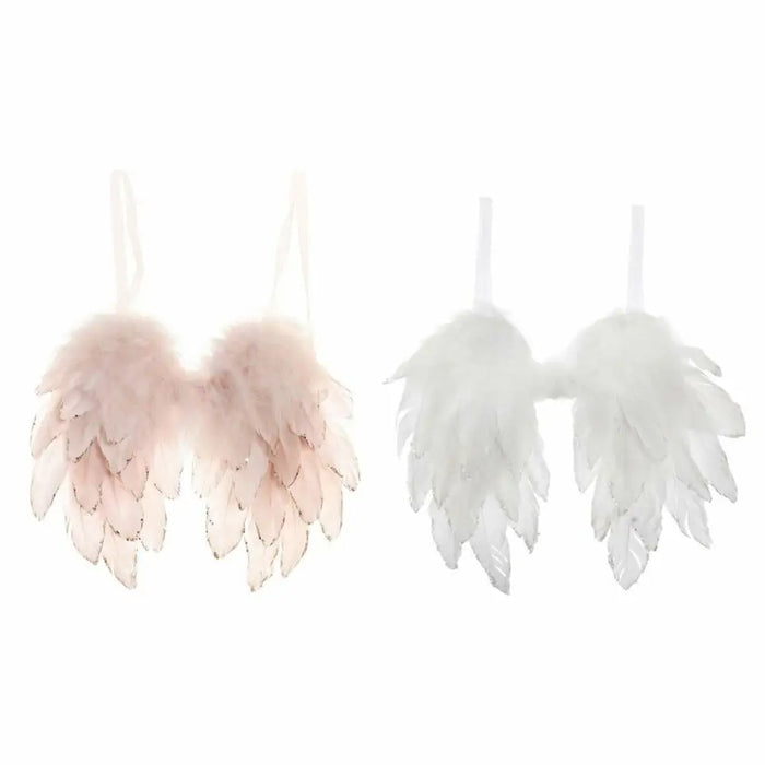 Christmas bauble DKD Home Decor Feathers (2 pcs) (28 x 4 x 33 cm) - Декорация и Осветление<<<Дом