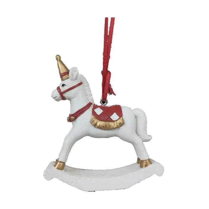 Christmas bauble DKD Home Decor Horse Resin (6,5 x 3 x 9 cm) (2 Units) - Декорация и Осветление<<<Дом
