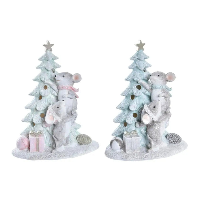 Christmas bauble DKD Home Decor Mouse Resin (13 x 8,5 x 16 cm) (2 Units) - Коледни украси<<<Декорация и