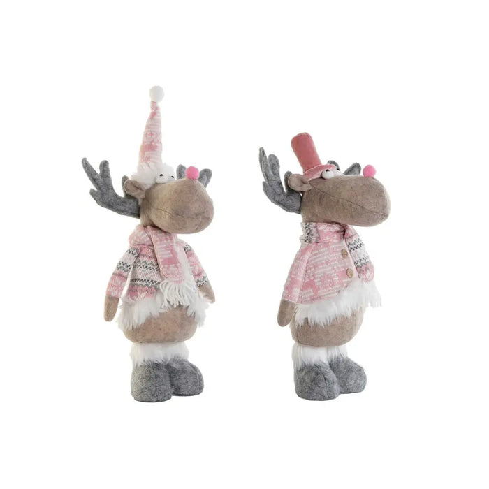 Christmas bauble DKD Home Decor Multicolour Reindeer 16,5 x 11,4 x 40,6 cm (2 Units) - Декорация и Осветление<<<Дом