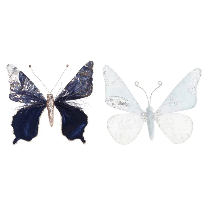 Christmas bauble DKD Home Decor Polyester Butterfly (2 Units) (23 x 3 x 19 cm) - Декорация и Осветление<<<Дом