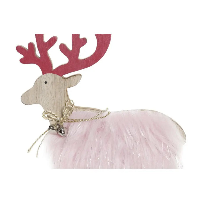 Christmas bauble DKD Home Decor Polyester MDF Reindeer (23 x 5 x 16 cm) (4 Units) - Декорация и Осветление<<<Дом