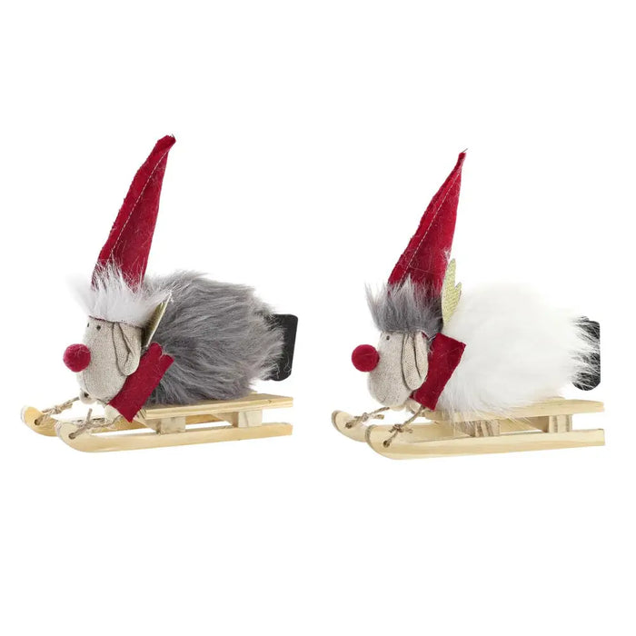 Christmas bauble DKD Home Decor Polyester Reindeer (15 x 5,5 x 16,5 cm) (2 Units) - Декорация и Осветление<<<Дом