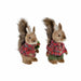 Christmas bauble DKD Home Decor Polyester Squirrel (2 pcs) (12 x 15 x 25 cm) - Декорация и Осветление<<<Дом