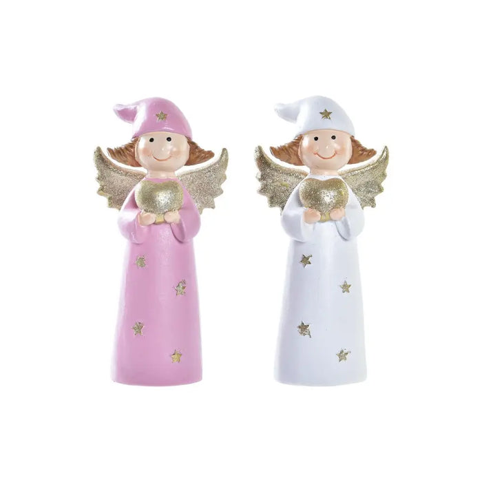 Christmas bauble DKD Home Decor Porcelain Angel (7 x 5 x 14 cm) (2 Units) - Декорация и Осветление<<<Дом