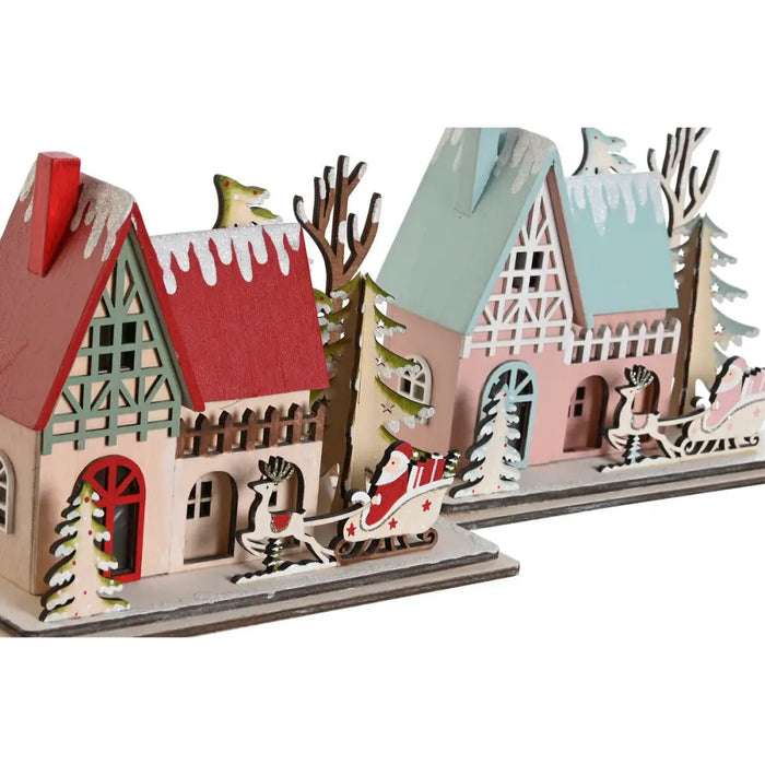 Christmas bauble DKD Home Decor Red Light Pink 23,5 x 11 x 20,5 cm (2 Units) - Декорация и Осветление<<<Дом