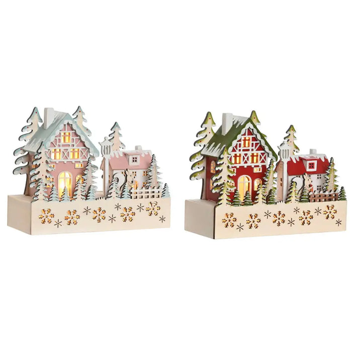 Christmas bauble DKD Home Decor Red Pink 21 x 9,5 x 19 cm (2 Units) - Декорация и Осветление<<<Дом