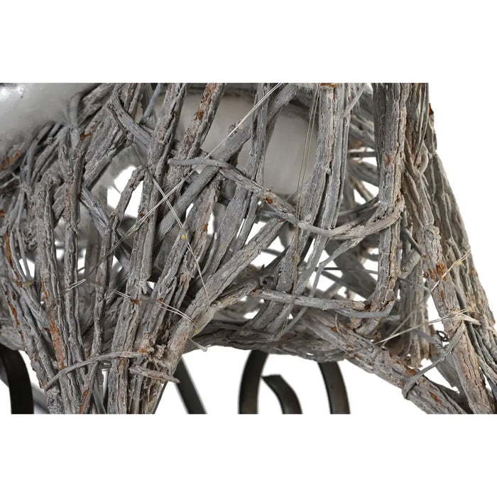 Christmas bauble DKD Home Decor Reindeer and sleigh White wicker Reindeer 75 x 20 x 53 cm - Декорация и