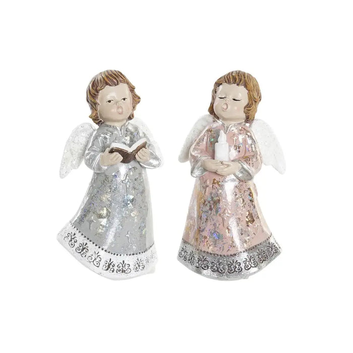 Christmas bauble DKD Home Decor Resin Angel (7 x 5 x 13 cm) (2 Units) - Коледни украси<<<Декорация и Осветление<<<Дом