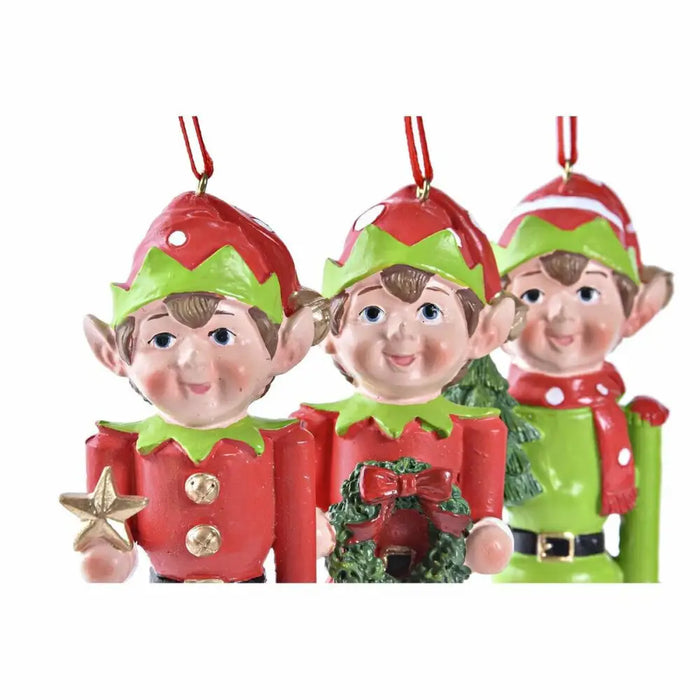 Christmas bauble DKD Home Decor Resin Elf (5 x 4 x 14 cm) (3 Units) - Декорация и Осветление<<<Дом