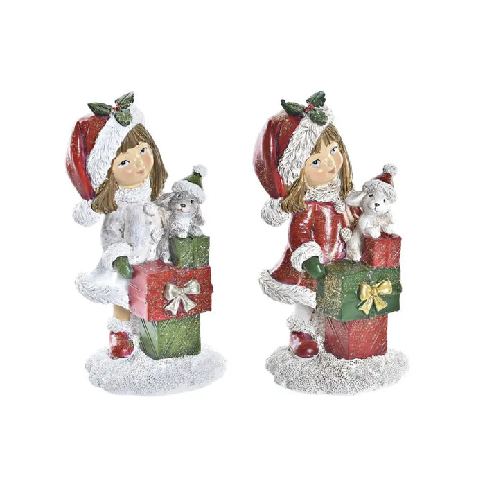 Christmas bauble DKD Home Decor Resin Girls (6,5 x 6,5 x 12 cm) (2 Units) - Декорация и Осветление<<<Дом