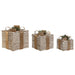 Christmas bauble DKD Home Decor White Golden Natural 25 x 25 x 25 cm (3 Pieces) - Декорация и Осветление<<<Дом