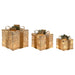 Christmas bauble DKD Home Decor White Golden Natural 25 x 25 x 25 cm (3 Pieces) - Декорация и Осветление<<<Дом