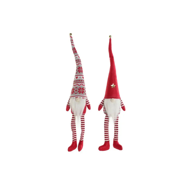Christmas bauble DKD Home Decor White Red Gnome 10 x 7 x 57 cm (2 Units) - Декорация и Осветление<<<Дом