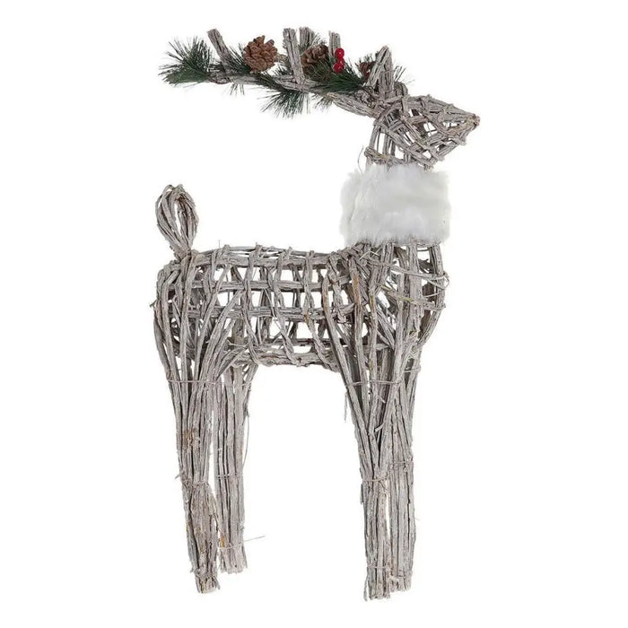 Christmas bauble DKD Home Decor White Reindeer 33 x 14 x 60 cm - Декорация и Осветление<<<Дом