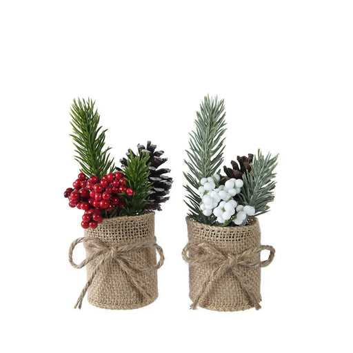 Christmas bauble Everlands Plant pot Ø 5 x 15 cm Small - Декорация и Осветление<<<Дом Градина<<<BigBuy&&&Коледни