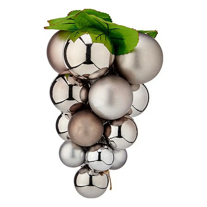 Christmas Bauble Grapes Silver Plastic 18 x 18 x 28 cm - Декорация и Осветление<<<Дом Градина<<<BigBuy&&&Коледни