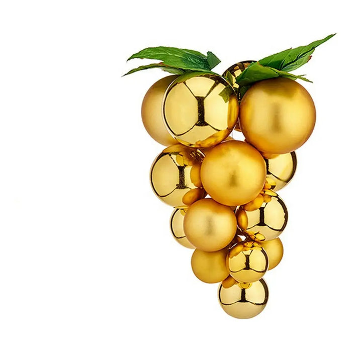 Christmas Bauble Grapes Small Golden Plastic 14 x 14 x 25 cm - Декорация и Осветление<<<Дом Градина<<<BigBuy&&&Коледни