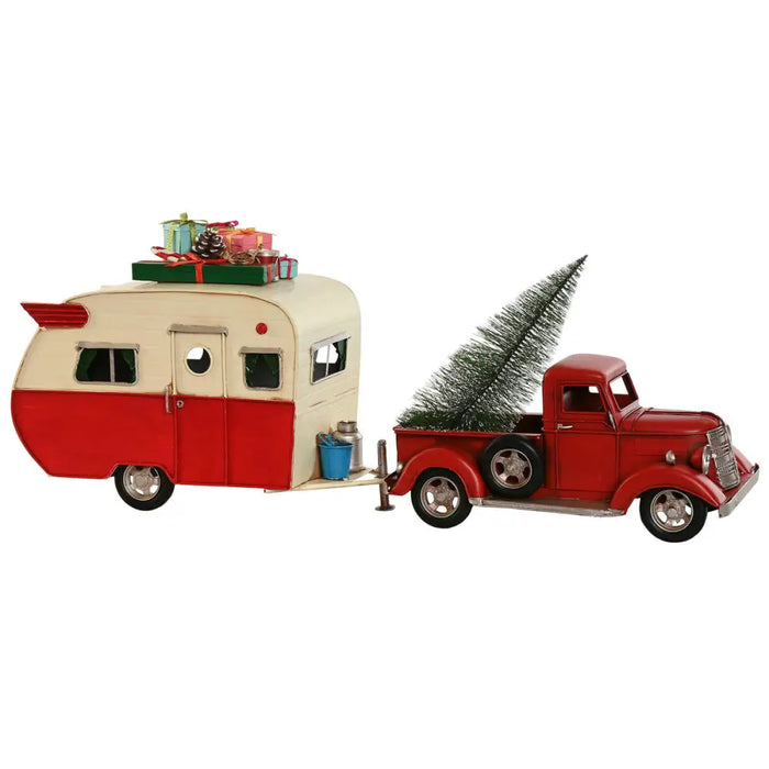 Christmas bauble Home ESPRIT Red Caravan 73 x 19 x 28,5 cm - Декорация и Осветление<<<Дом Градина<<<BigBuy&&&Коледни