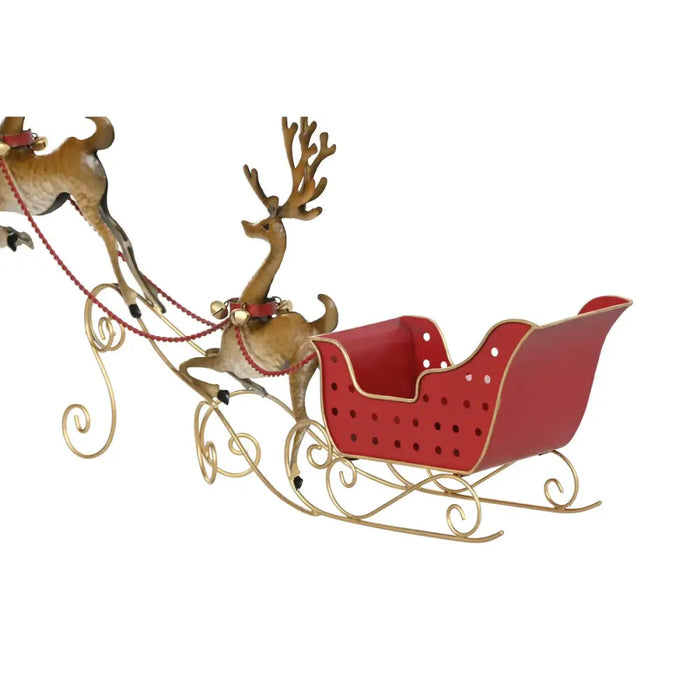 Christmas bauble Home ESPRIT Red Golden Reindeer 86 X 14,5 X 57 CM - Коледни украси<<<Декорация и Осветление<<<Дом