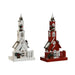 Christmas bauble Home ESPRIT White Red 27 x 18 x 56 cm (2 Units) - Декорация и Осветление<<<Дом