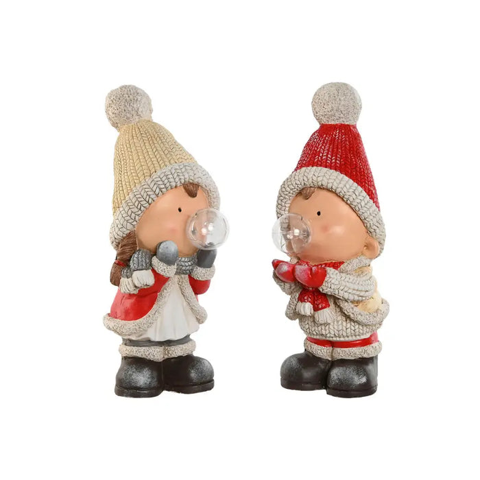 Christmas bauble Home ESPRIT White Red Beige 16,5 x 22 x 45 cm (2 Units) - Коледни украси<<<Декорация и