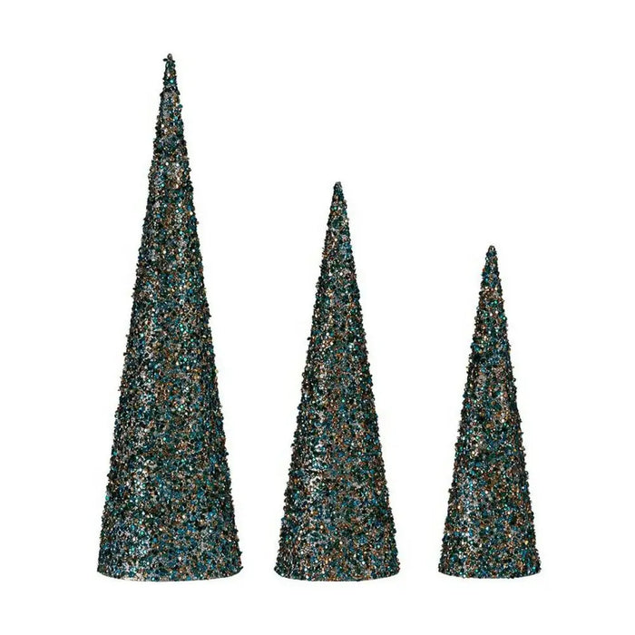 Christmas bauble Krist+ Blue Golden Sequins Christmas 16,5 x 60 x 16,5 cm Cones - Декорация и Осветление<<<Дом